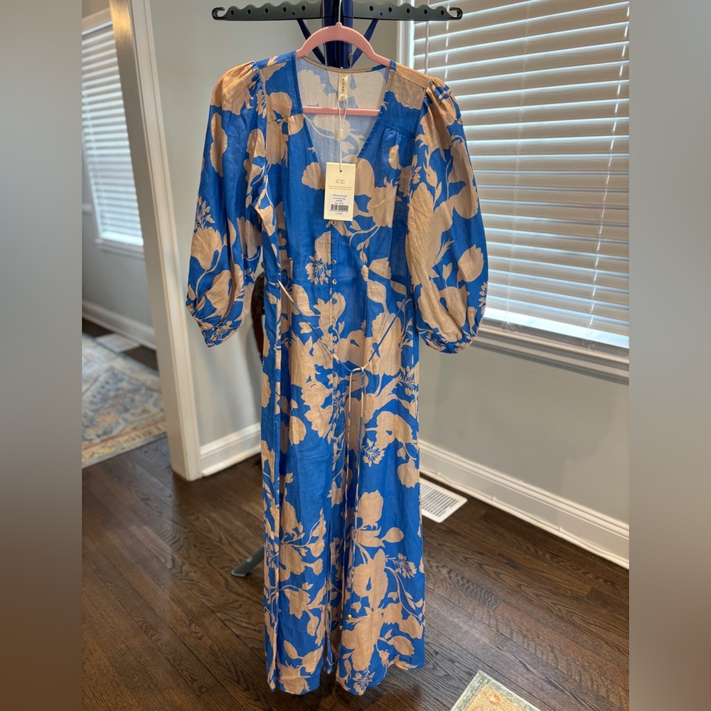 NWT Kivari Linen Aurora Maxi Dress